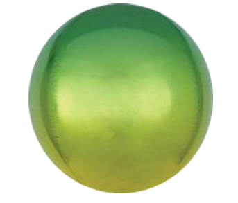 Ombre Green Yellow ORBZ Foil Balloon